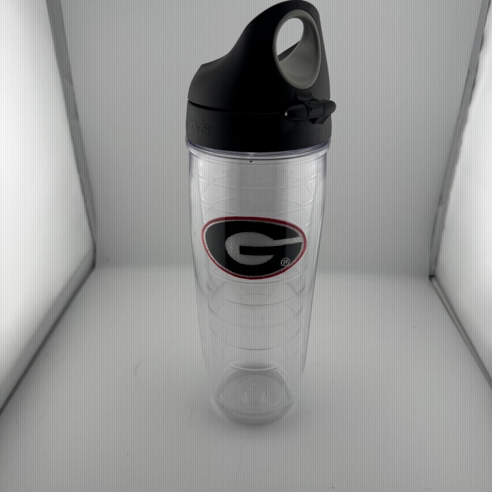 Tervis Georgia Bulldogs Water Bottle Unisex 24oz Clear Black NCAA Fan Gear